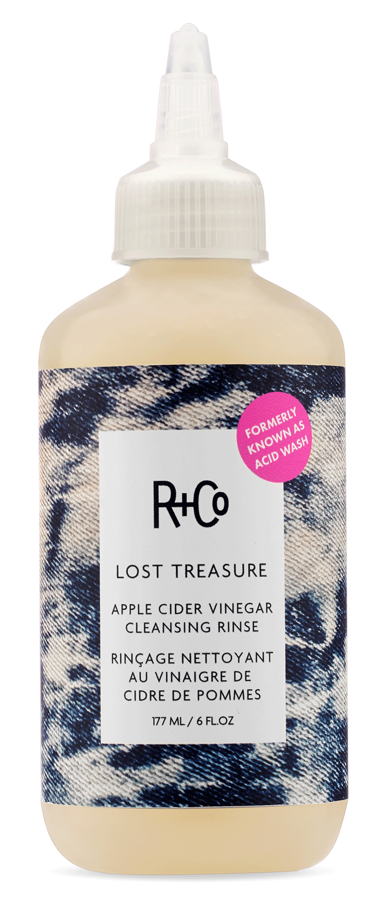 R+Co Acid Wash Apple Cider Vinegar Cleansing Rinse, Scalp Calming Hair Cleanser for Soft and Shiny Hair, 6 Fl Oz