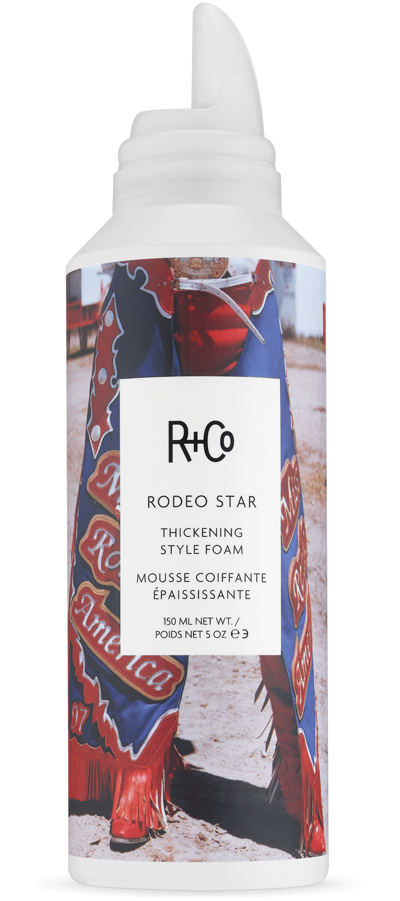 R+Co Rodeo Star Thickening Foam, Adds Dramatic Volume to Fine to Medium Hair 5 Ounce (Pack of 1)