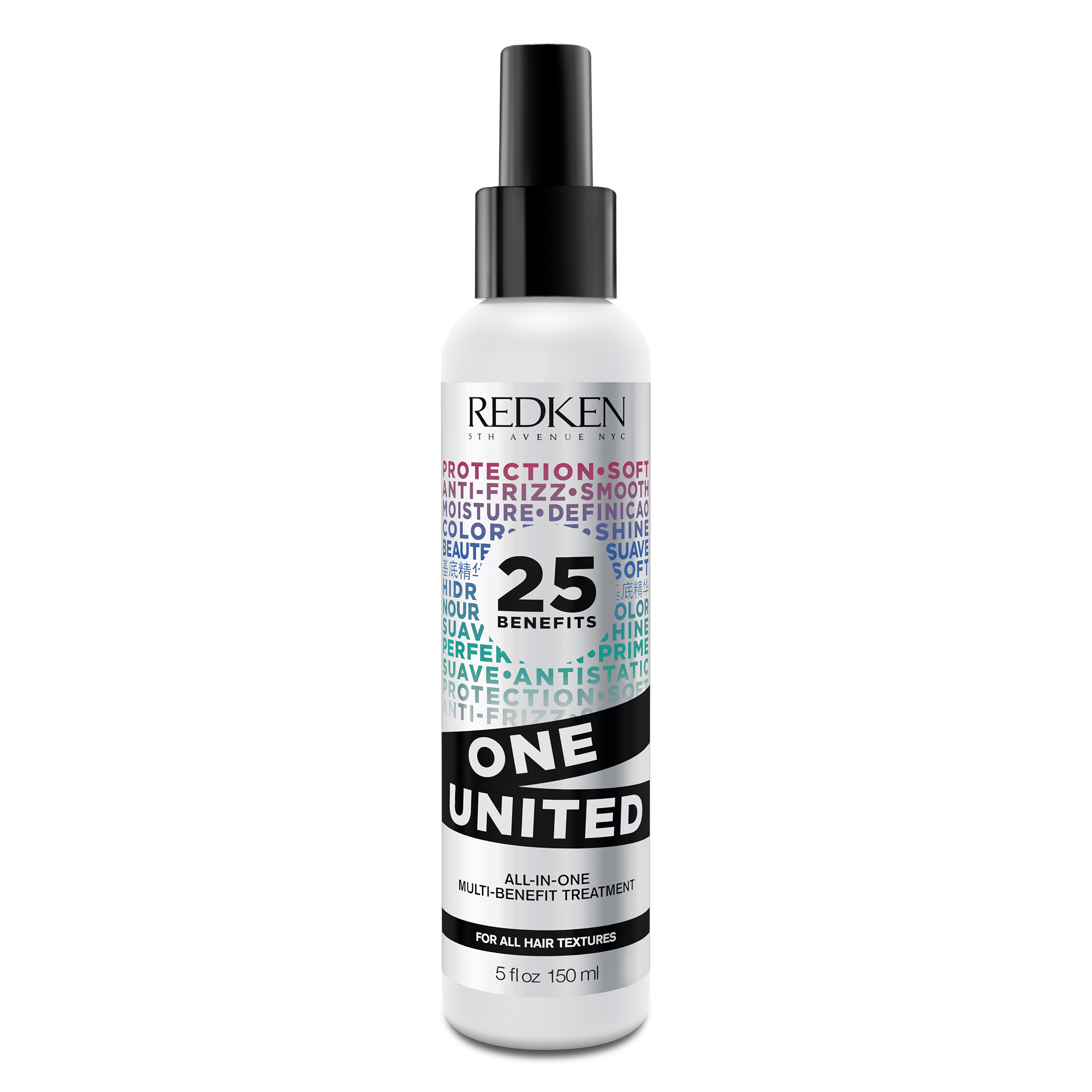 Redken One United All-In-One Leave In Conditioner | Multi-Benefit Treatment | Heat Protectant Spray for Hair | All Hair Types | Paraben Free 5 Fl Oz (Pack of 1)