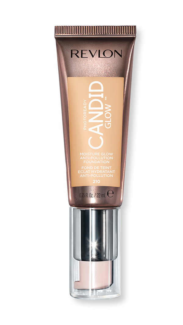 Revlon PhotoReady Candid Glow Moisture Glow Anti-Pollution Foundation with Vitamin E and Prickly Pear Oil, Anti-Blue Light Ingredients, without Parabens, Pthalates, and Fragrances, Nude, 0.75 oz