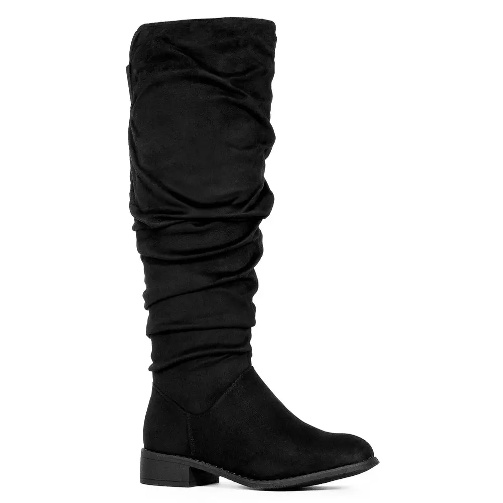 RF Room Of Fashion Wide Calf Knee High Heel Boots