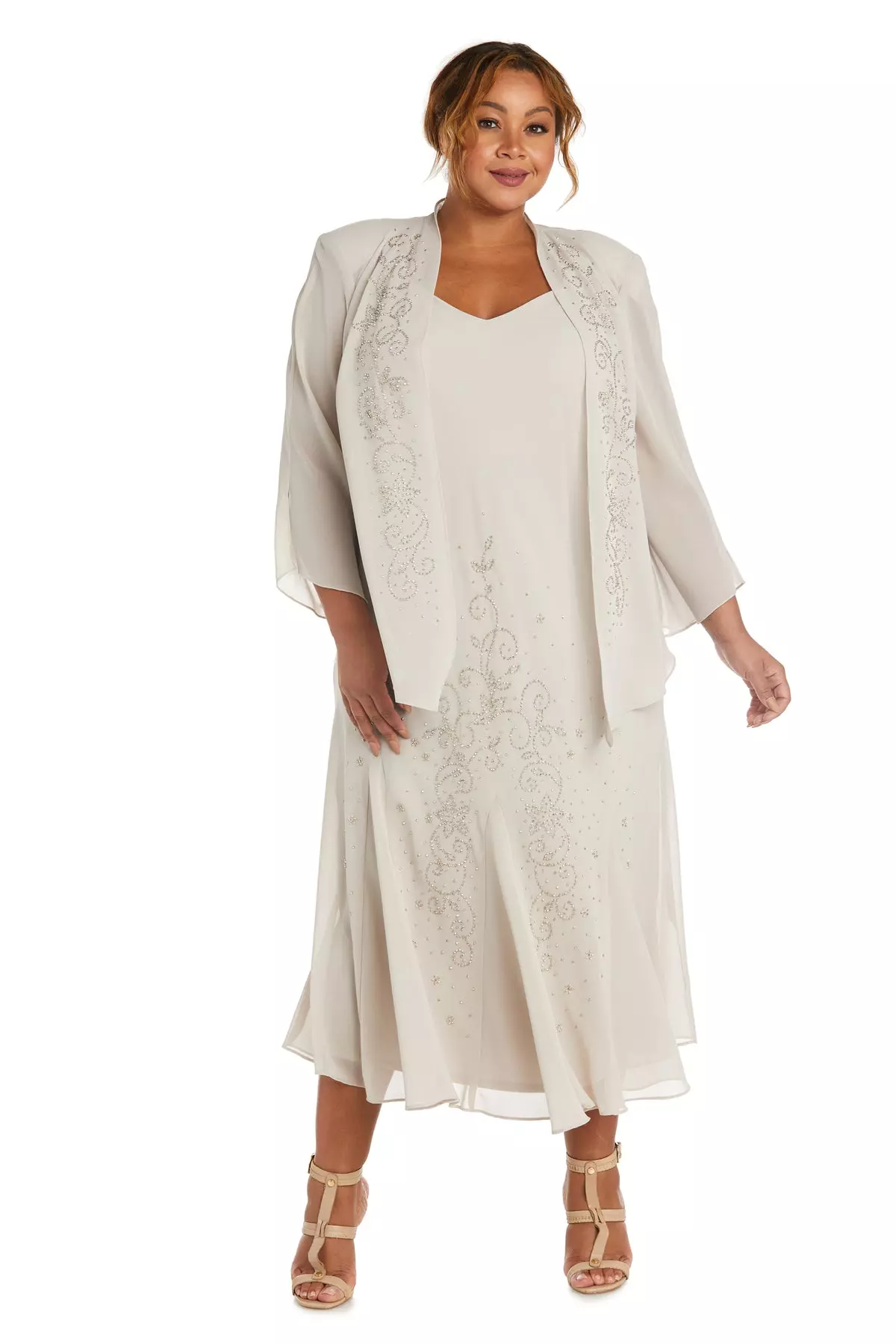 R&M Richards Women’s Chiffon Jacket Dress