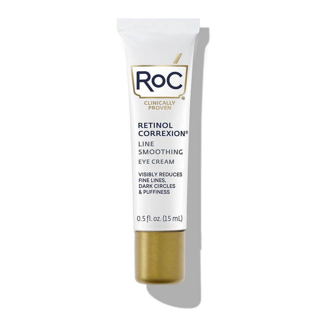 RoC Retinol Correxion Line Smoothing Under Eye Cream for Dark Circles & Puffiness 0.5 oz (Packaging May Vary) Eye Bag Treatment Anti Aging Cream 0.5 Oz Eye Cream