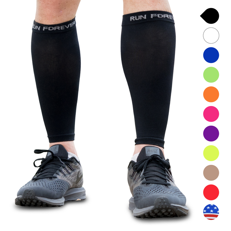 Run Forever Sports Calf Compression Sleeves – Black