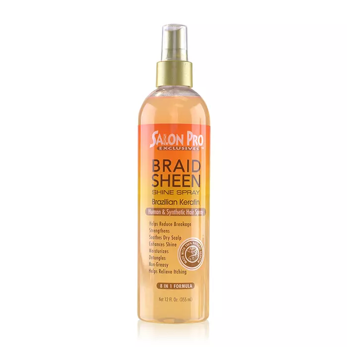 Salon Pro Braid Sheen Shine Spray 8 in 1 Formula 12 oz. / 355 ml (Argan Oil)