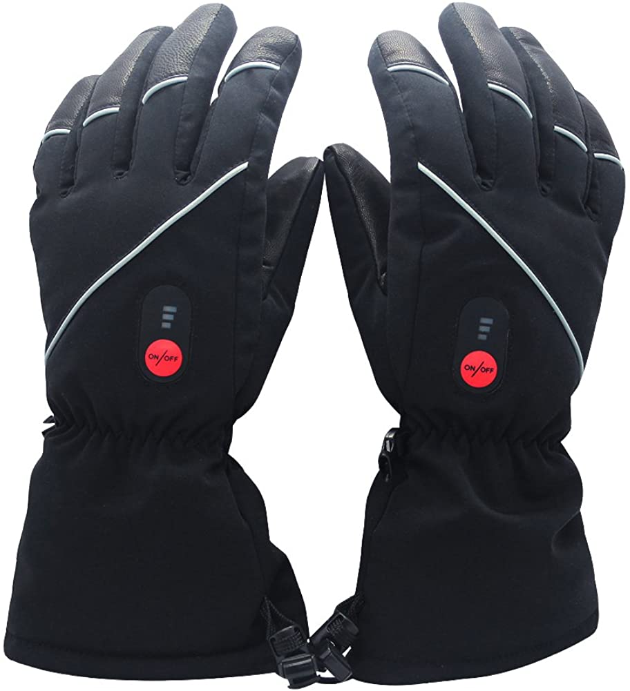 Savior Thick Battery Heated Leather Gloves