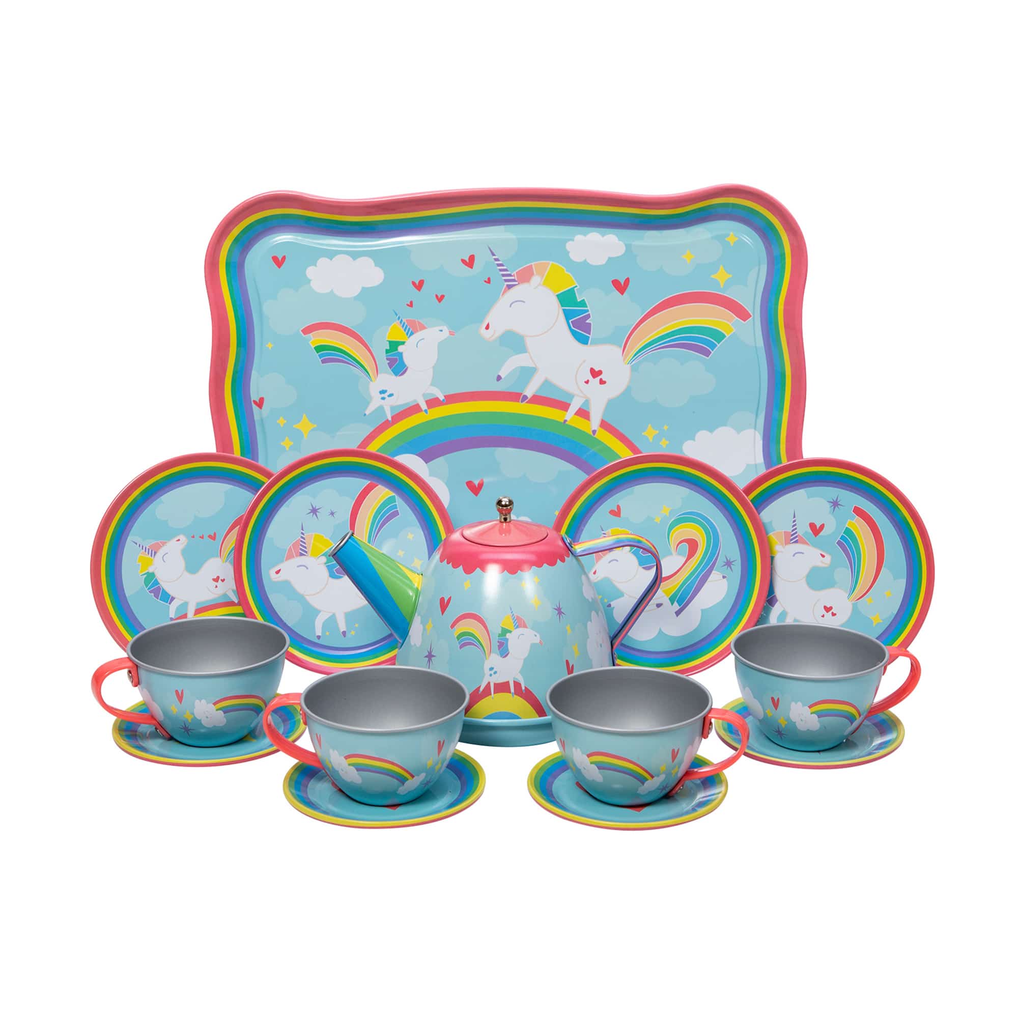 Schylling Unicorn Tin Tea Set