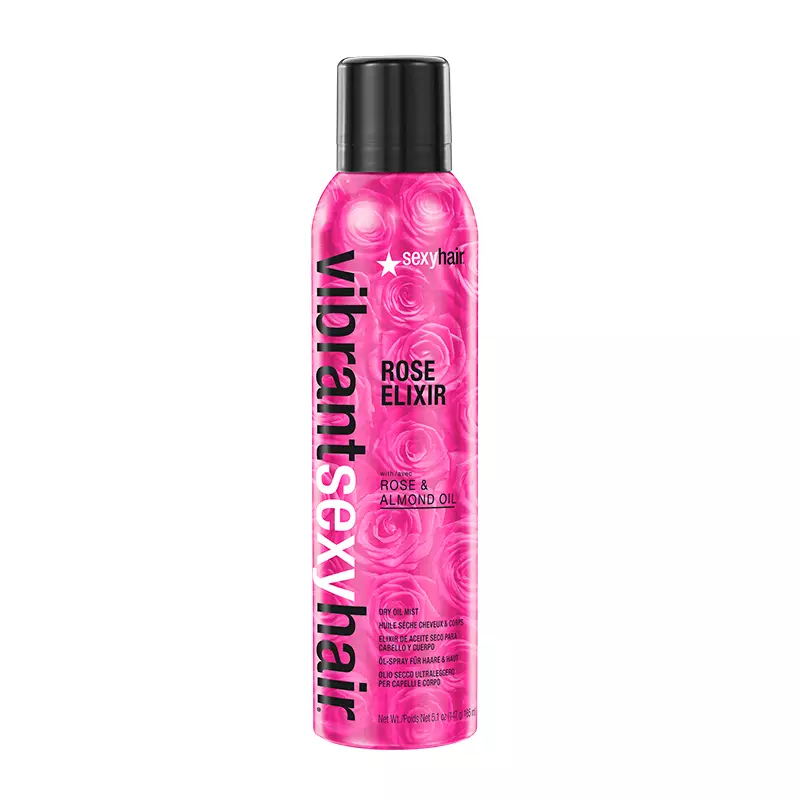 SexyHair Vibrant Rose Elixir Hair & Body Dry Oil Mist, 5.1 Oz