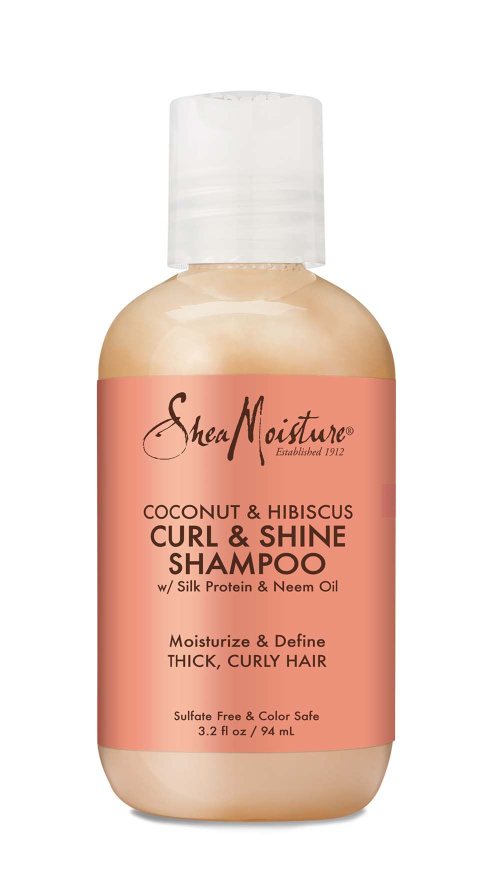 SheaMoisture Curl and Shine Coconut Shampoo voor Krullend Haar Kokosnoot en Hibiscus Paraben Free Shampoo 13 oz 13 Fl Oz (Pak van 1)