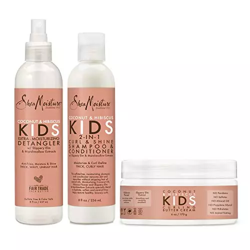 SheaMoisture Kids Shampoo, Detangler, And Curling Cream