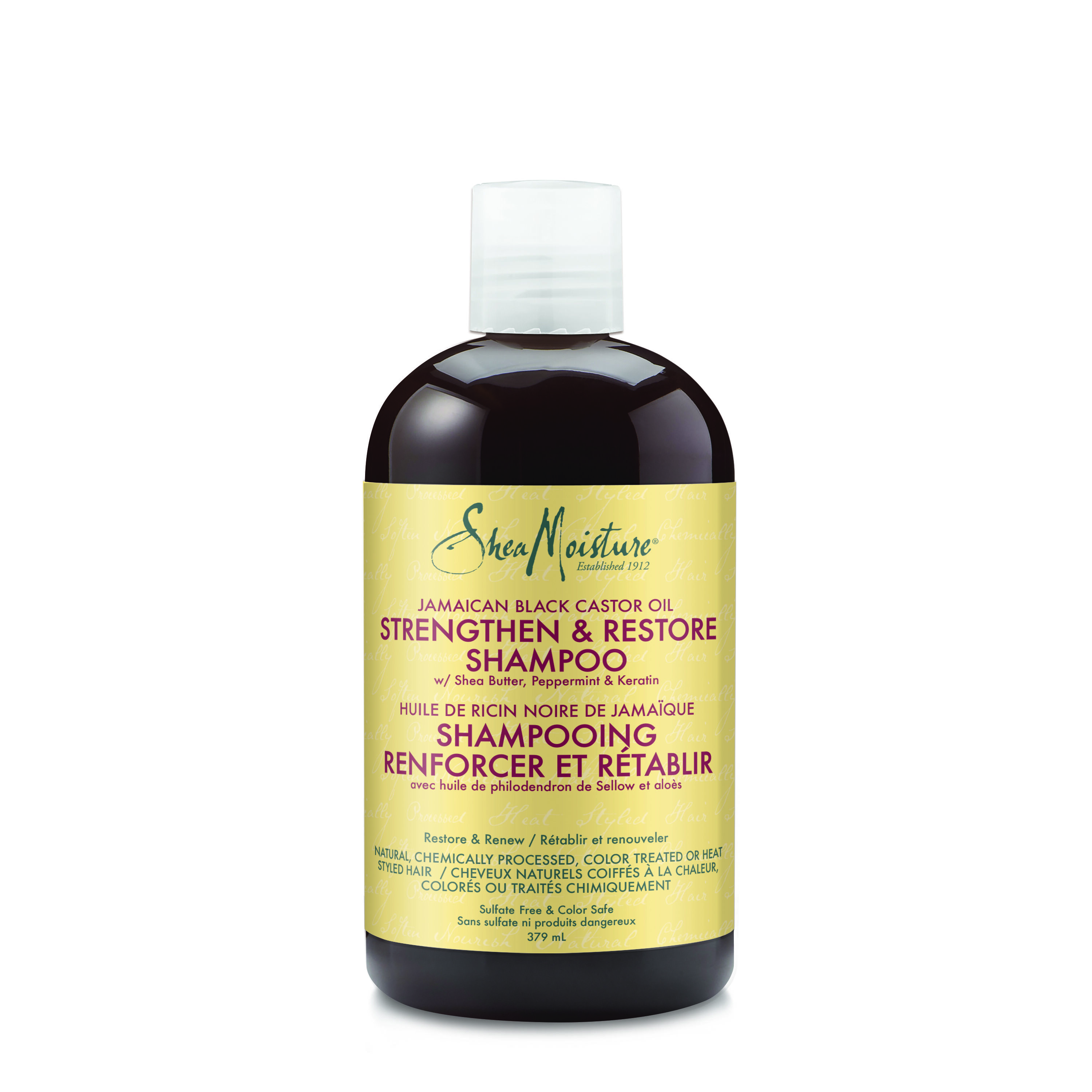Sheamoisture Strengthen and Restore Shampoo for Damaged Hair 100% Pure Jamaican Black Castor Oil Cleanse and Nourish 13 oz Peppermint 13 Fl Oz (Pack of 1)