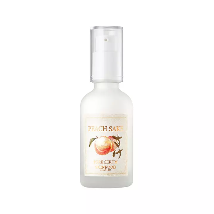 SKINFOOD Peach Sake Pore Serum 45ml (1.52 oz) - Tighten Pores and Sebum Control Skin Smoothing Facial Serum for Oily Skin