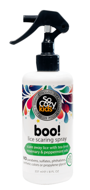 SoCozy Boo! Lice Scaring Spray For Kids Hair | Clinically Proven to Repel Lice | 8 fl oz | No Parabens, Sulfates, Synthetic Colors or Dyes,Mutli,502A