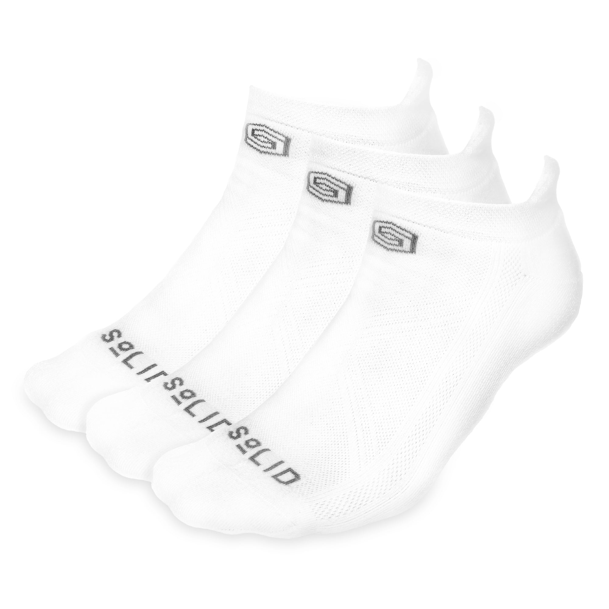 Solid Cushioned No Show Athletic Running Socks