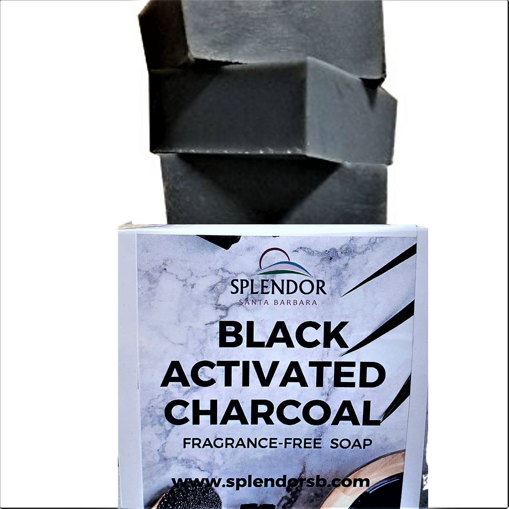 Splendor Black Activated Charcoal Soap Bars Unscented