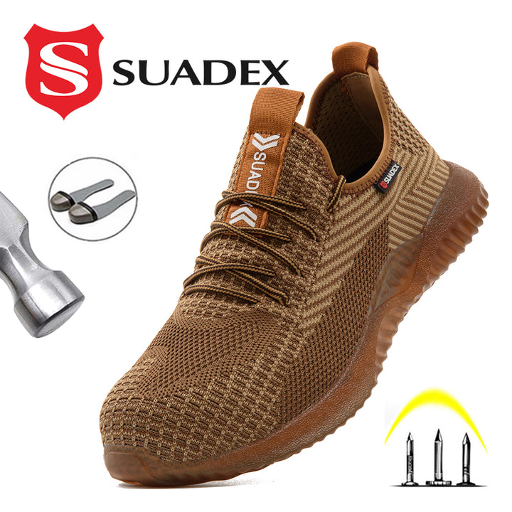 SUADEX Steel Toe Work Shoes – Khaki