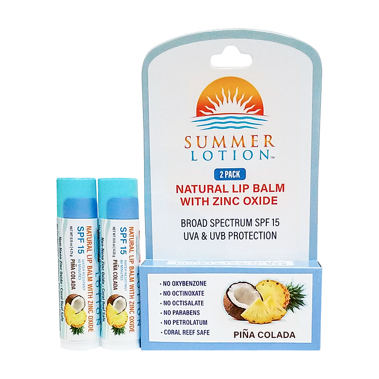 Summer Lotion Natural Lip Balm With Zinc Oxide