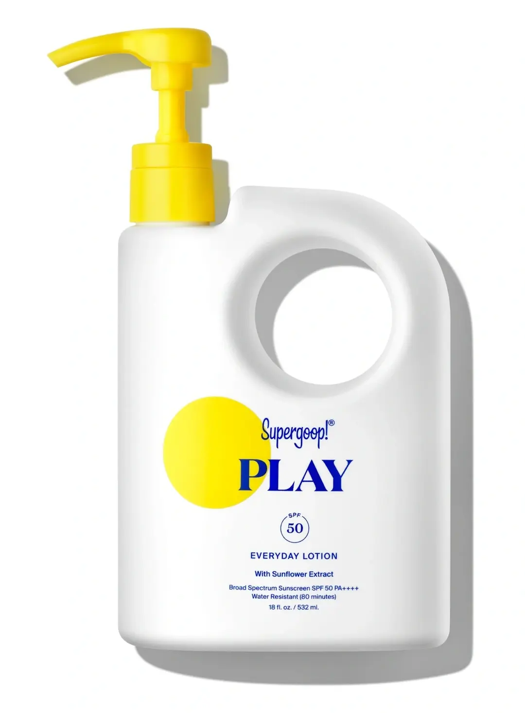 Supergoop! Everyday Play SPF 50 Lotion, 18 fl oz - Broad Spectrum Sunscreen for Sensitive Skin - Fast-Absorbing, Water & Sweat Resistant Body & Face Sunscreen - Athlete-Trusted, Great for Active Days