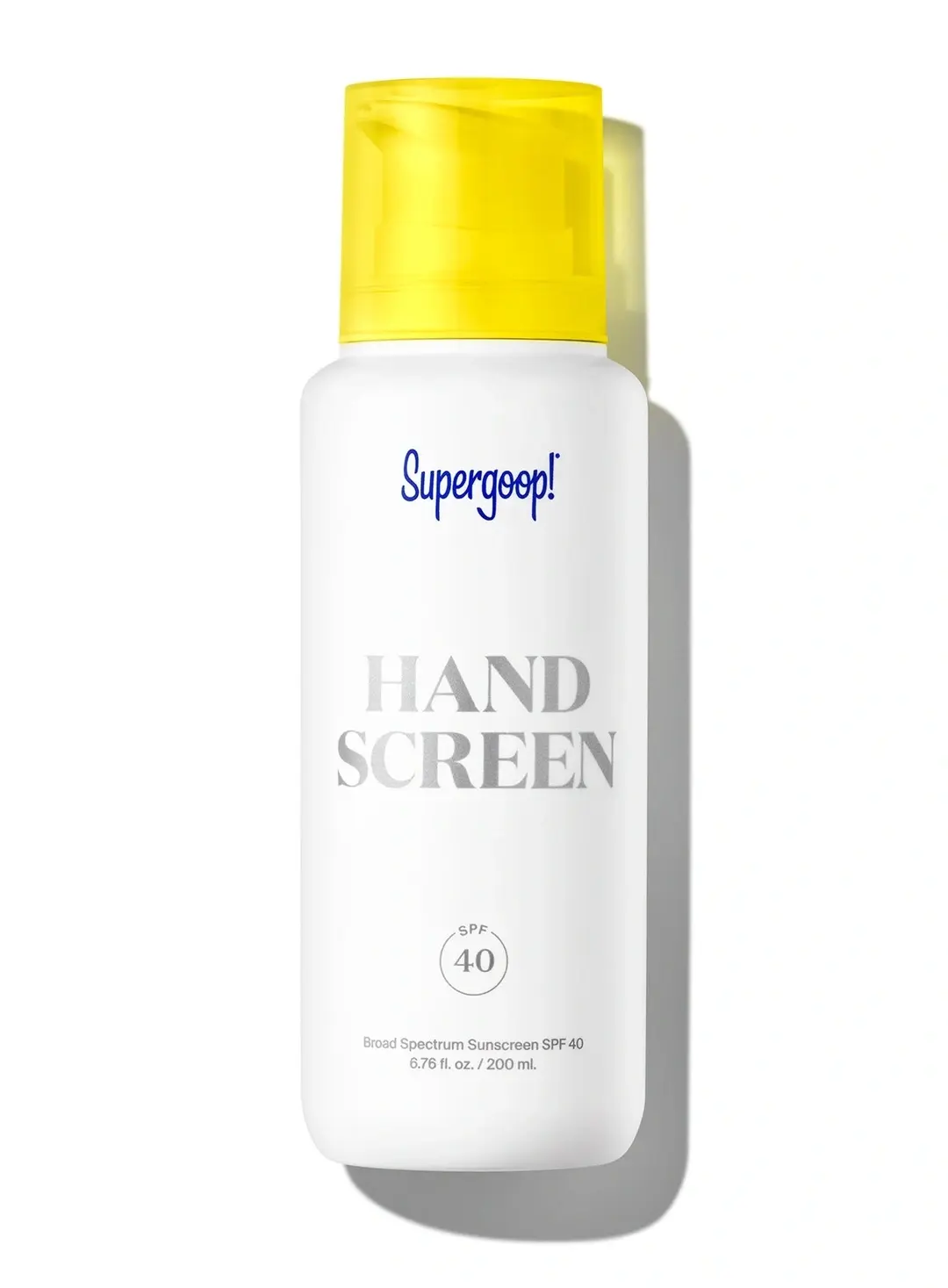 Supergoop! Handscreen SPF 40, 6.76 fl oz - Preventative, SPF Hand Cream For Dry Cracked Hands - Fast-Absorbing, Clean ingredients, Non-Greasy Formula - With Sea Buckthorn, Antioxidants & Natural Oils 6.76 Fl Oz (Pack of 1)