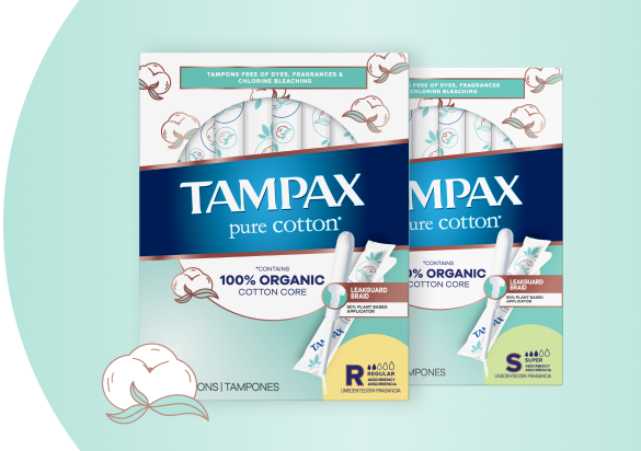 Tampax Pure 100% Organic Cotton Core Tampons