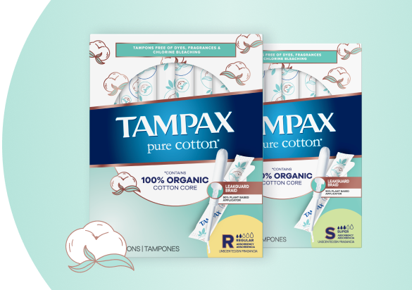 Tampax Pure 100% Organic Cotton Core Tampons