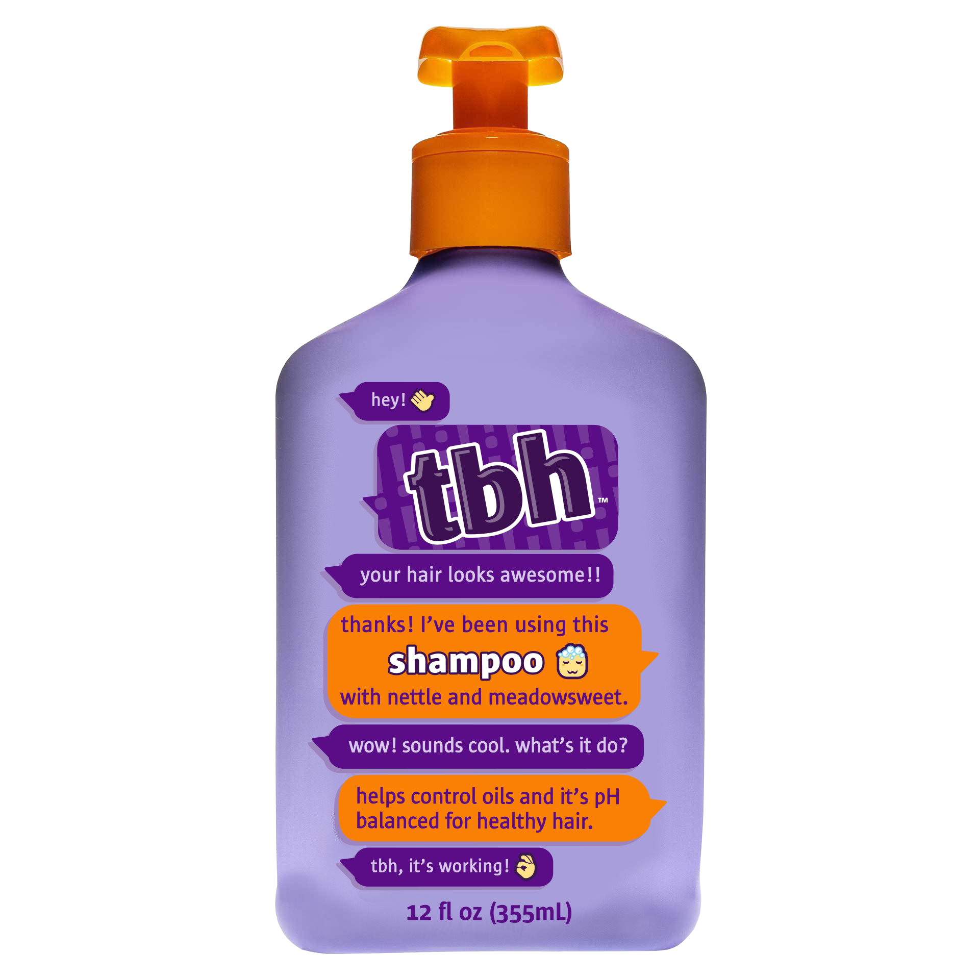 TBH Kids Shampoo - Shampoo for Oily Hair - Sulfate, Paraben Free - 12 oz