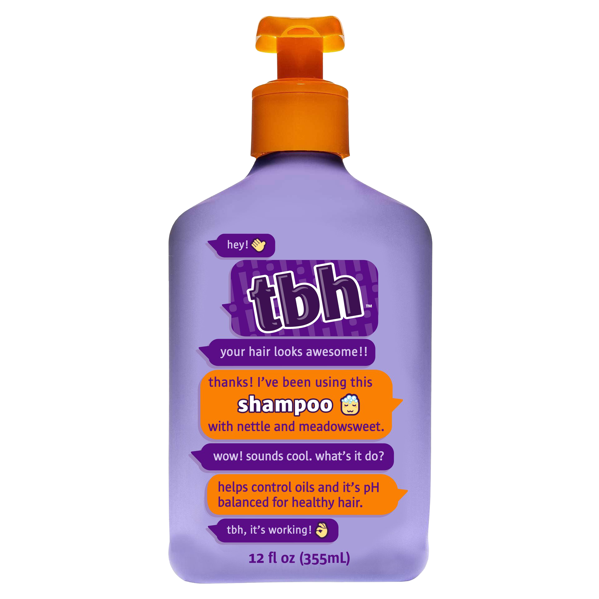 TBH Kids Shampoo - Shampoo for Oily Hair - Sulfate, Paraben Free - 12 oz