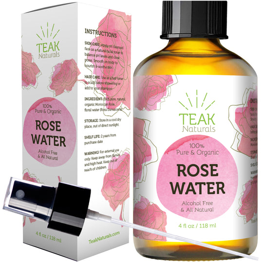 Teak Naturals 100% Pure & Organic Rose Water