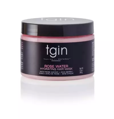 tgin Rose Water Hydrating Hair Mask for Natural hair - Curls - Waves - Low Porosity Hair - Fine Hair 12oz