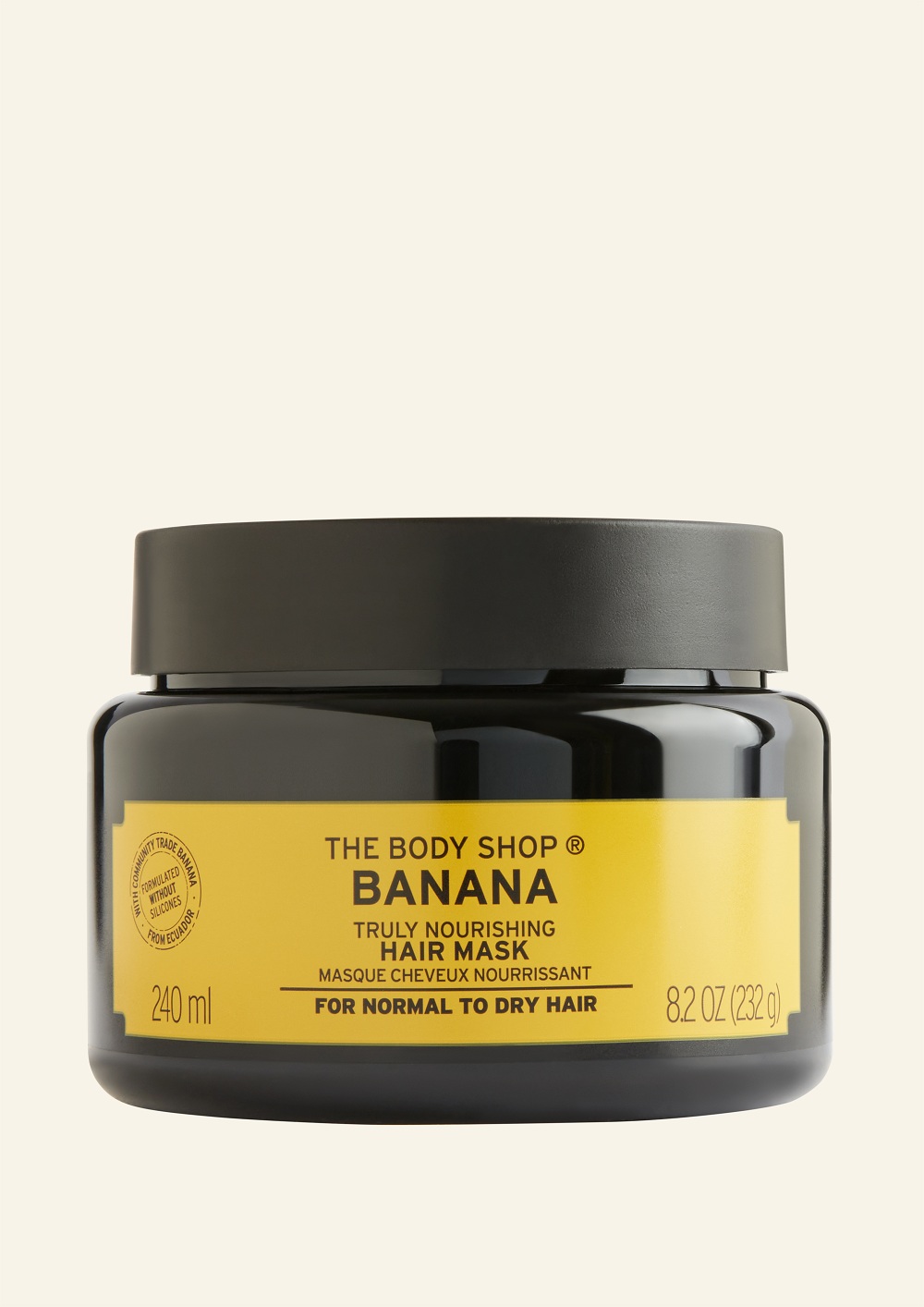 The Body Shop Banana Truly Nourishing Hair Mask, 8.12 Fl Oz (Vegan)