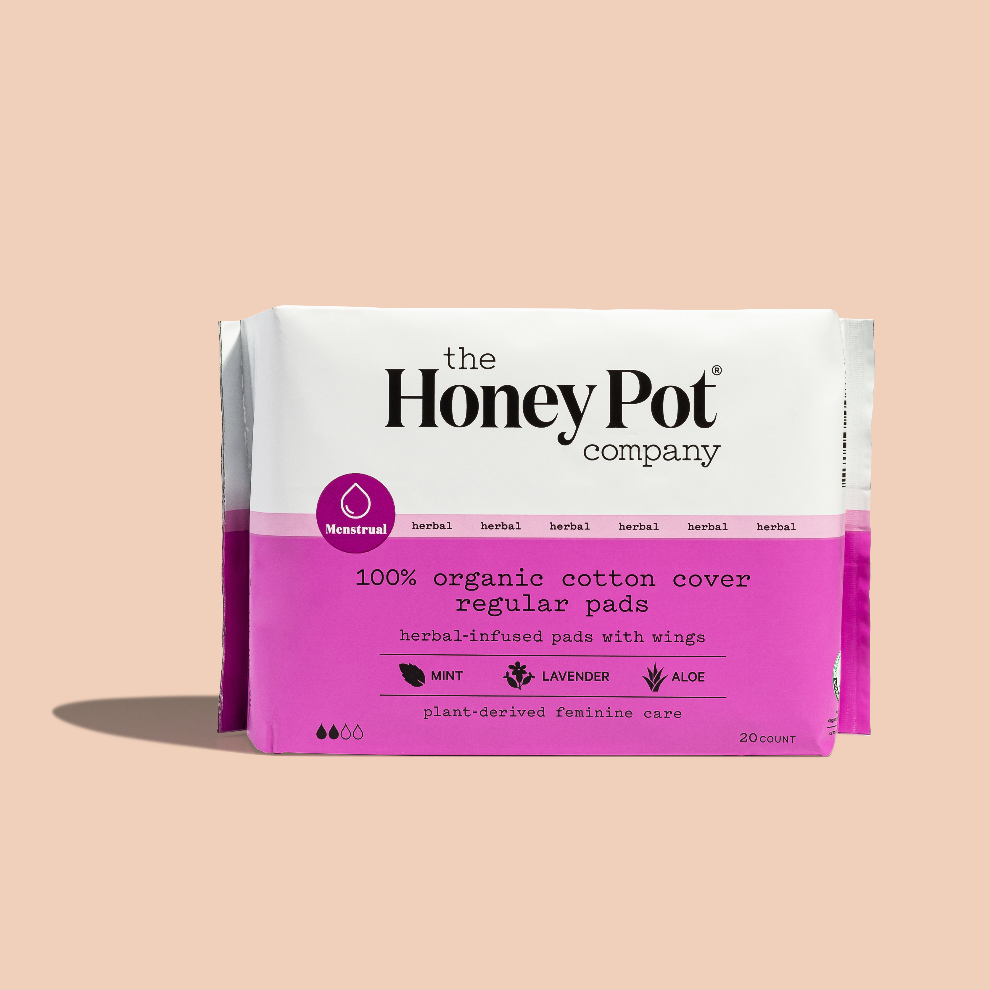 The Honey Pot Company Regular Herbal-Infused Pads With Wings