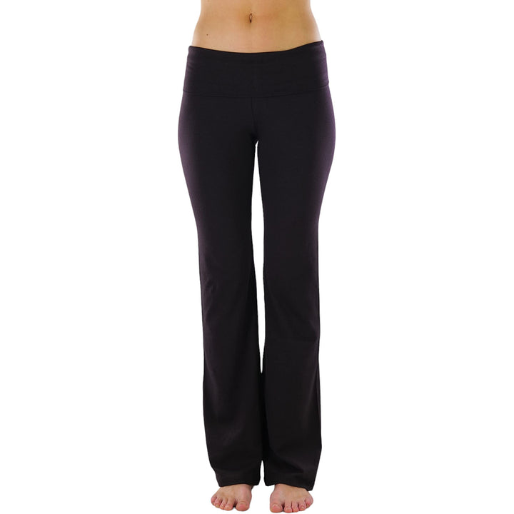 ToBeInStyle Women’s Flared Fold Over Yoga Pants