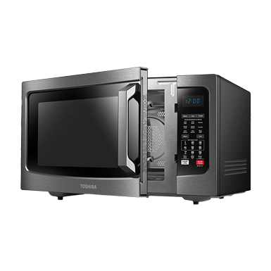 Toshiba 3-in-1 EC042A5C-BS Countertop Microwave Oven, Smart Sensor with 13 Auto Menus, Convection, Mute Function & ECO Mode, 1000W, 1.5 Cu Ft, Black, CU.FT 3-in-1 Black