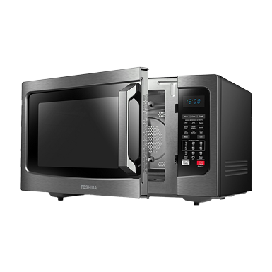 Toshiba 3-in-1 EC042A5C-BS Countertop Microwave Oven, Smart Sensor with 13 Auto Menus, Convection, Mute Function & ECO Mode, 1000W, 1.5 Cu Ft, Black, CU.FT 3-in-1 Black