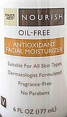 Trader Joe’s Nourish Oil-Free Antioxidant Facial Moisturizer