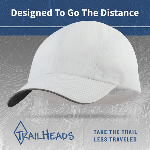 TrailHeads Women's Race Day Running Cap-Performance Hat White