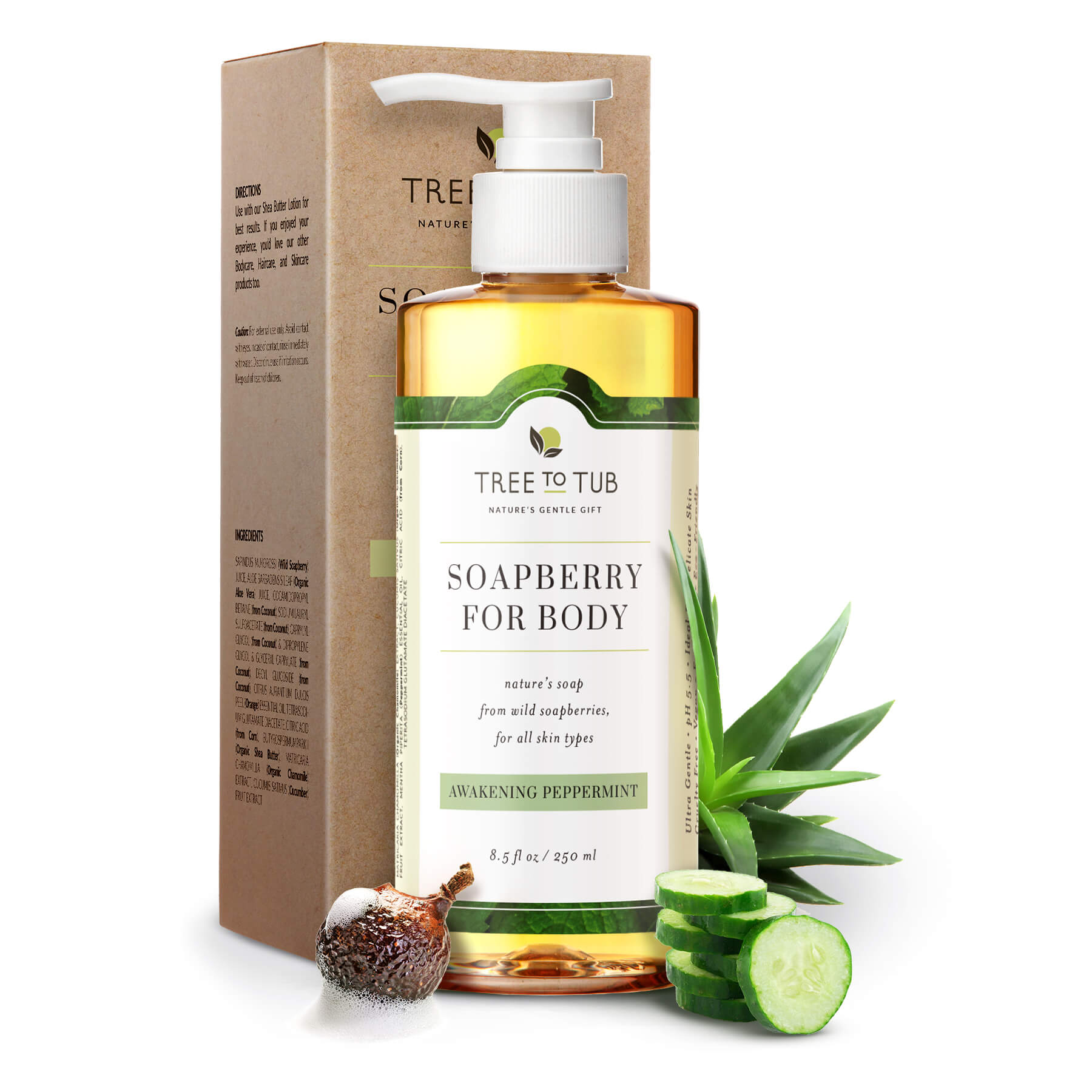 Tree To Tub Peppermint Body Wash for Sensitive Skin & Dry Skin