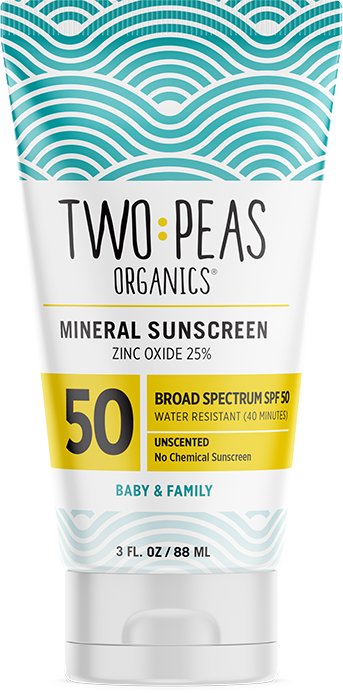 Two Peas Organics - All Natural Organic SPF 50 Sunscreen Lotion