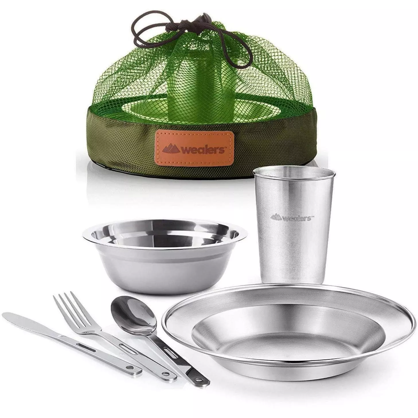 Unique Complete Messware Kit Polished Stainless Steel Dishes Set