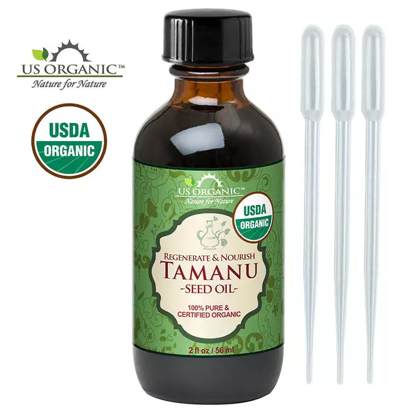 US Organic Tamanu Oil, USDA Certified Organic, 100% Pure Virgin Cold Pressed Unrefined, Dark Green Color, Sourced from Southeast Asia_Improved Cap_2oz (56 ml) Tamanu 2 Fl Oz (Pack of 1)