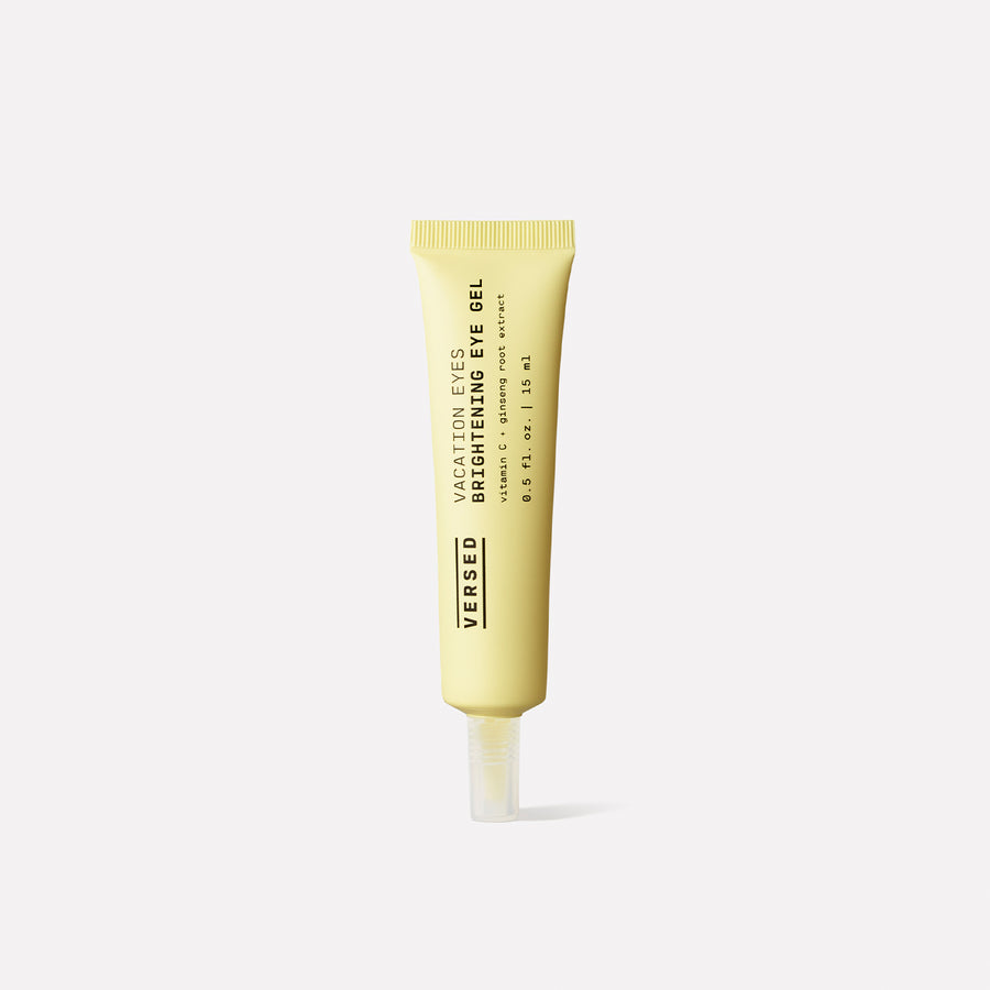 Versed Vacation Eyes Brightening Eye Gel 0.5 Fl. Oz! Formulated With Vitamin C, Niacinamide, And Ginseng Root Extract! Cruelty Free, Paraben Free and Vegan! Choose Your Skincare Treatment! (Eye Gel)
