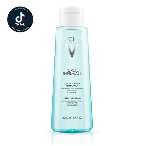 Vichy Purete Thermale Perfecting Facial Toner, Alcohol Free Hydrating Toner for Face, with Glycerin, Gentle Skin Toner for Face, Face Toner for Sensitive Skin, Fragrance Free 6.7 Fl Oz (Pack of 1)