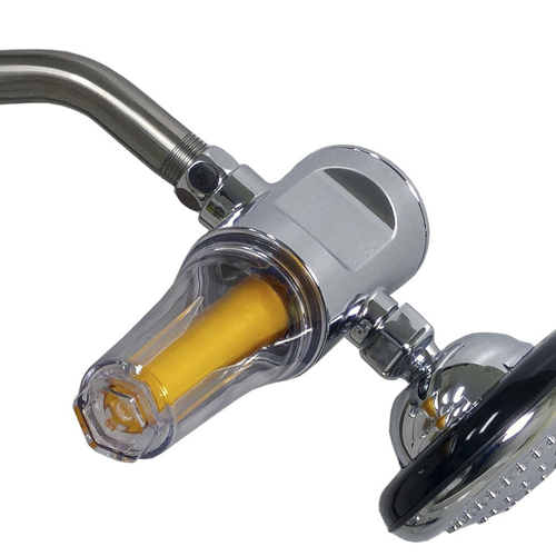 Vitamin C Filter Inline Shower Assembly by Sonaki - Use your current showerhead - Remove Up to 99.9% of Chlorine and Chloramines