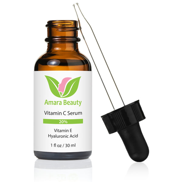 Vitamin C Serum for Face 20% with Hyaluronic Acid & Vitamin E, 1 fl. oz.