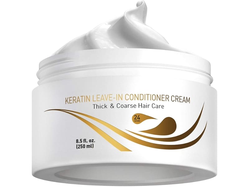 Vitamins Leave in Conditioner Cream - Indulgent Anti Frizz Conditioning for Curly Hair - Curl Defining Styling Detangler for Thick Coarse Natural Dry Damaged Hair (Keratin)
