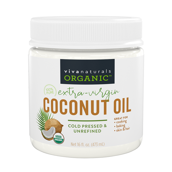 Organic Coconut Oil, Cold-Pressed - Natural Hair Oil, Skin Oil and Cooking Oil with Fresh Flavor, Non-GMO Unrefined Extra Virgin Coconut Oil (Aceite de Coco), USDA Organic, 16 oz Organic Coconut Oil 16 oz