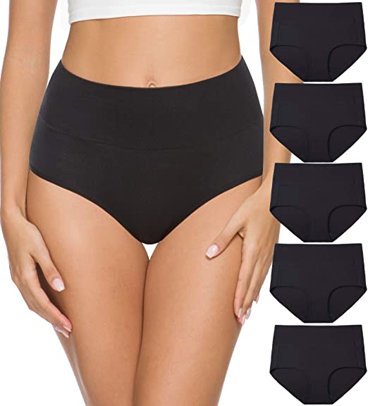 Wealurre Women's Soft Tummy Control Bikini Panties Plus Size