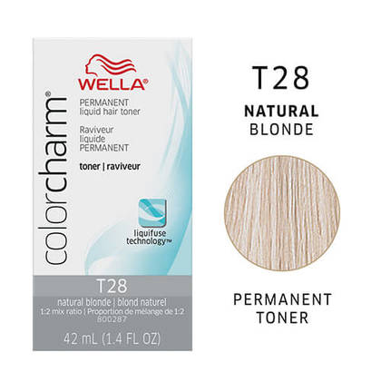 Wella Colorcharm Permanent Liquid Hair Toner – T28 Natural Blonde