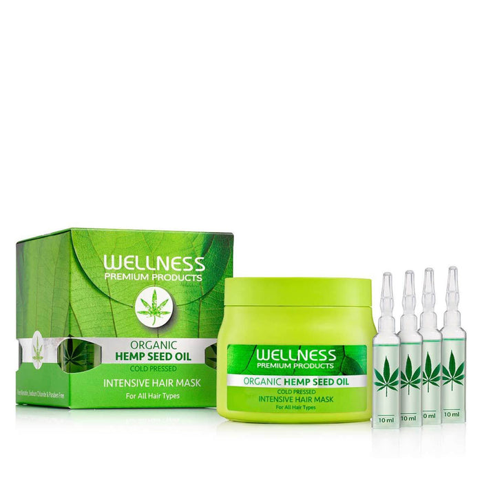 Wellness Premium Products Organic Hemp Seed Oil Intensive Hair Mask