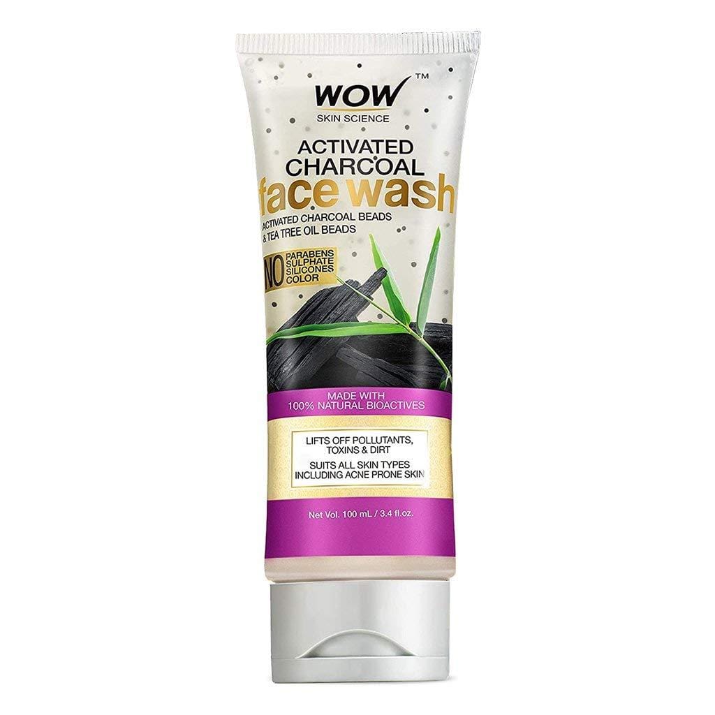 Wow Skin Science Activated Charcoal Face Wash - Deep Cleanser For Normal